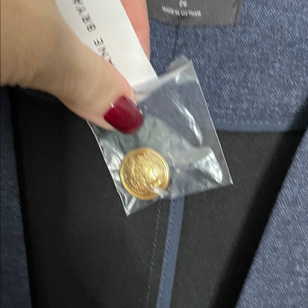 Lane Bryant Dark Blue Blazer with Gold Buttons - Picture 4 of 11